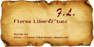 Florea Liberátusz névjegykártya